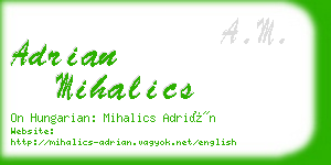 adrian mihalics business card